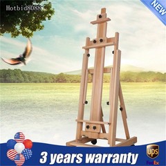 Large Heavy-Duty Studio Artist Easel H-Frame Wood Painting Art Easel Standing