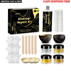 Kintsugi Repair Kit, Food Safe Gold & Silver Kintsugi Kit for Broken Ceramics, G