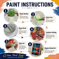 Hummingbird Paint by Numbers Kit for Adults Beginner, Abstract Adult Paint by…