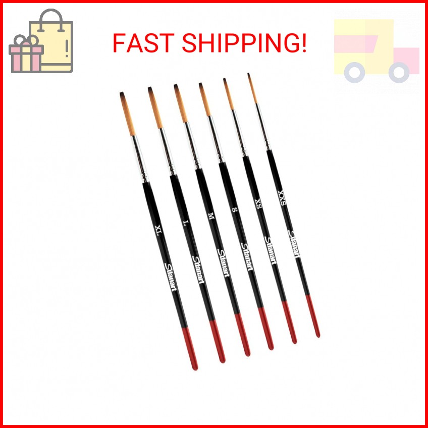Sdanart Lettering Quill Brushes, 6 pcs Lettering Brushes for Sign Painting, Prof