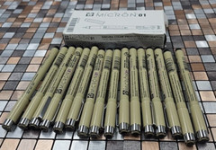 SakuraMicron Drawin Pen,01,Black, Set of 16 Pens