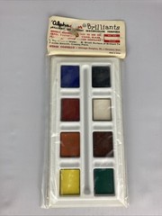 Vintage Weber Costello Alphacolor Brilliants “Semi-Moist” Tempera Paint 8 Cakes