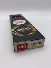 Vintage Eagle Verithin 745 Carmine Red Drawing Pencils – Box of 12 New NOS