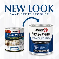 Zinsser Interior Paint, Satin, Water Base, White, 1 qt 2704 Zinsser 2704 1 qt