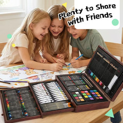 warehouse175pcs Deluxe Art Set With 2 Drawing Pads,
