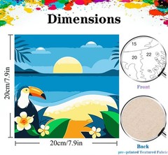 4 Pack Paint by Numbers for Adults and Kids Beginner，Landscape-Beach DIY Acry…