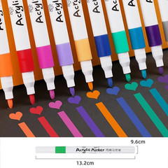 12-60 Colors Acrylic Markers Pen Set Paint Art Marker Soft Tip Pen for Children