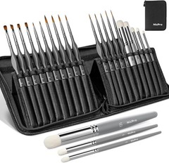 Miniature Paint Brushes Dry Brush – 20PCS Model Paint Brush Set with Nylon Case