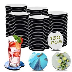 150 PCS Sublimation Blank Car Coasters, 2.75 in Circular 2.75 in-150PACK