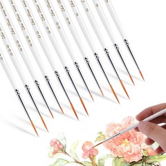12Pcs Fine Paint Brushes, Detail Paint Brushes Micro Artist Paintbrush Set Ac…