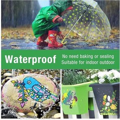 Paint Markers,4 Colors Oil-Based Waterproof Quick Dry Permanent Paint Pens fo…
