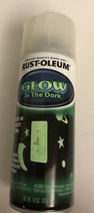 1) Rust-Oleum 267026 Exterior Glow in The Dark Fabric Fast Dry Spray Paint 10oz