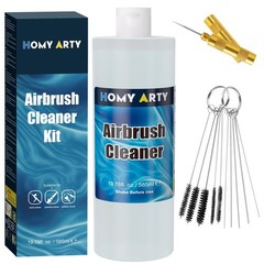 Airbrush Cleaner Kit 19.78 fl oz – Nozzle Cleaner & Brushes for Acrylic Paint