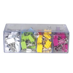 Esselte Foldback Strong Spring Steel Grips Clips Assorted Colours 19mm 96pk