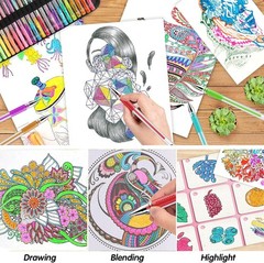 80 Colors 160 Pack Gel Pens for Adult Coloring Book & 80 Rifills, Glitter Gel Pe