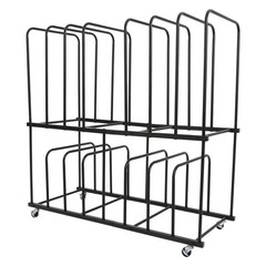 2 Tier Art Storage Rack 50 Lbs Capacity With Locking Wheels Rack For Classroom