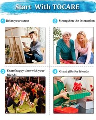 Framed Paint by Numbers Kit for Adults Beginners & Kids Ages 8-12,12x12inch Bord