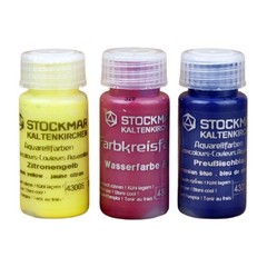 Watercolor Paint Set Carmine Red Lemon Yellow Ultramarine Blue 3 Bottles 20mL