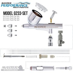 Professional Multi-Purpose Dual-Action Airbrush Kit W/ Nozzle Set Detailing New