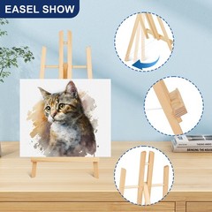 ESRICH 2pcs 17 Inch Tabletop Easels, Easel Stand 17 x 7.5 x 0.71 inches, WOOD