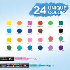 24PCS Waterproof Permanent Paint Marker Pen for Car Tyre Tire Tread Rubber Metal