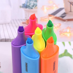 6 Marcadores Resaltadores De Punta De Cincel De Colores Surtidos Para La Escuela