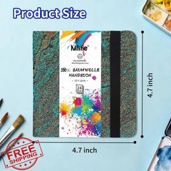 Mlife Green Wave Watercolor Sketchbook 4.7″x4.7″