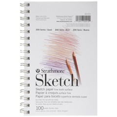 Strathmore 200 Series Sketch Pad, 5.5X8.5 Inch, 100 Sheets, Sid Kitchen