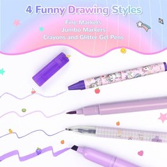 nasominako Washable Scented Markers Set for Kids – Unicorn Coloring Art Suppl…