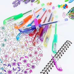Glitter Pens, 33 Colors Neon Glitter Pens Set Art Markers with 40% More Ink f…
