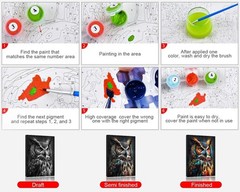 Abstract Owl Animal Paint by Numbers Kit for Adults Beginners 16×20 Inch Art
