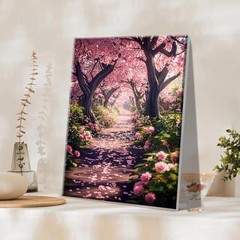 Paint by Numbers Kit for Adults Landscape Paint by Number with Cherry Blossom