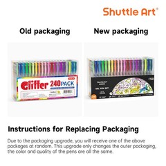 240 Pack Glitter Gel Pens, 120 Colors Glitter Gel Pen Set 120 Refills for Adult