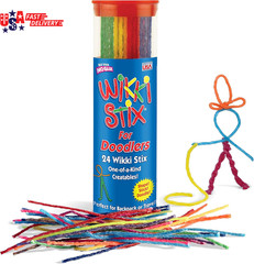 Doodler Travel Toy for Kids – 24 Reusable Wax Sticks for Sensory Play, Screen-Fr