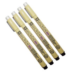 Sakura Pigma Micron 005 Black Pen 0.2mm Line Width 1 Count (Pack of 4),