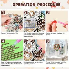 Diamond Art Painting Kits Hanging Coffee Cup Bouquet Pendant, DIY 5D Special S..