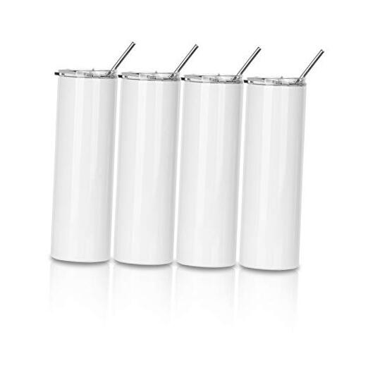 Sublimation Blanks Tumbler Skinny 30 OZ Straight 4 Count (Pack of 1) 4