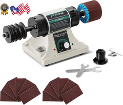 Leather Burnishing Machine with 12pcs Sanding Sleeves Adjustable Speed Burnisher