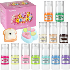 Taba Silicone Pigment Paint – 12 Color Paste for Squishy Making Kit and Mold Pai