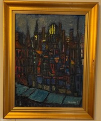 Used Large 26.5″ Abstract Artist Painter Palette Authentic Studio Kidney Shape