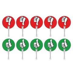 10Pcs Thumbs up Down Paddles Classroom Voting Paddles, Multipurpose Classroom