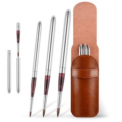 Kolinsky Travel Watercolor Brushes Sable Hair Round Watercolor Paint Brush 3P…