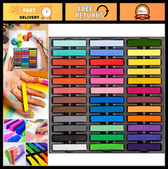 36 Colors Soft Pastel Sticks for Artists – Drawing, Blending & Shading Supplies