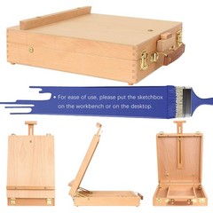 Art Kit, 45 Piece Wooden Paint Set Crafts Drawing Painting Kit with Box Easel…