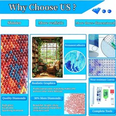 Books Diamond Art Kits for Adults- Bookshelves 5D Diamond Painting Kits for Adul