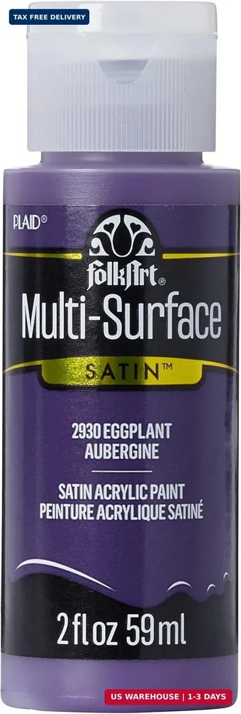 FolkArt Multi-Surface Paint in Assorted Colors (2 oz), 2930, Eggplant