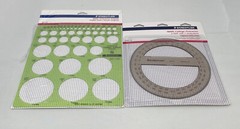 Staedtler Mars Drafting Template combo circle template & Mars College Protractor