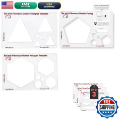Clpa 3-Piece Template Set 6 Triangle Pentagon And Ratio Drawing Art And
