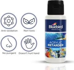 BLUEBIRD Acrylic Paint Retarder 3.4 Fl. Fl Oz (Pack of 1), transparent