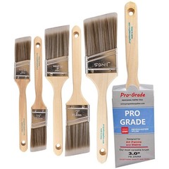 Pro Grade – Paint Brushes – 6 Pack Variety Angle 6Pk Angle, Multicolor
